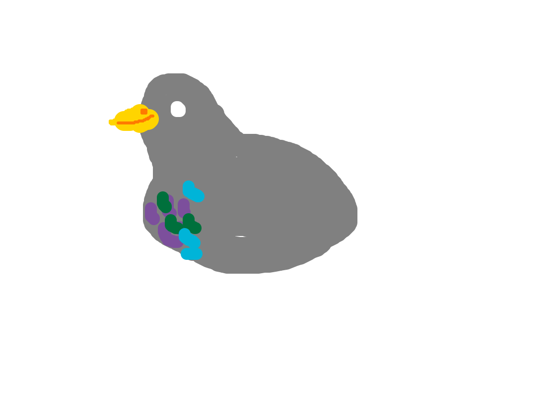Grey Bird With Bright Eggs by Precious Okafor