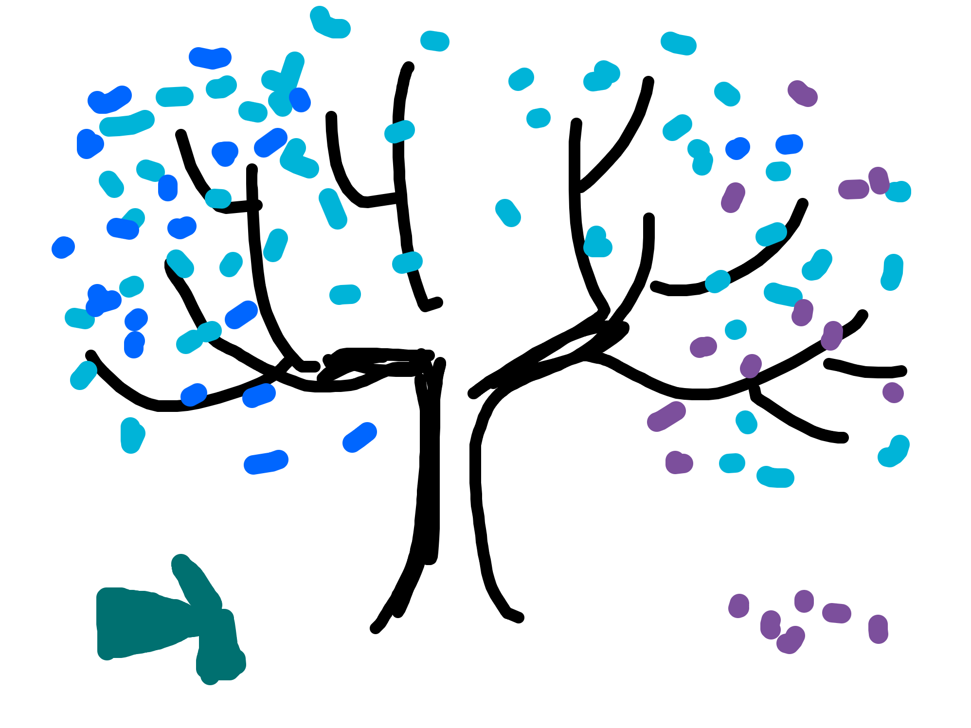 Two Trees Shedding Blue by Maria la monja